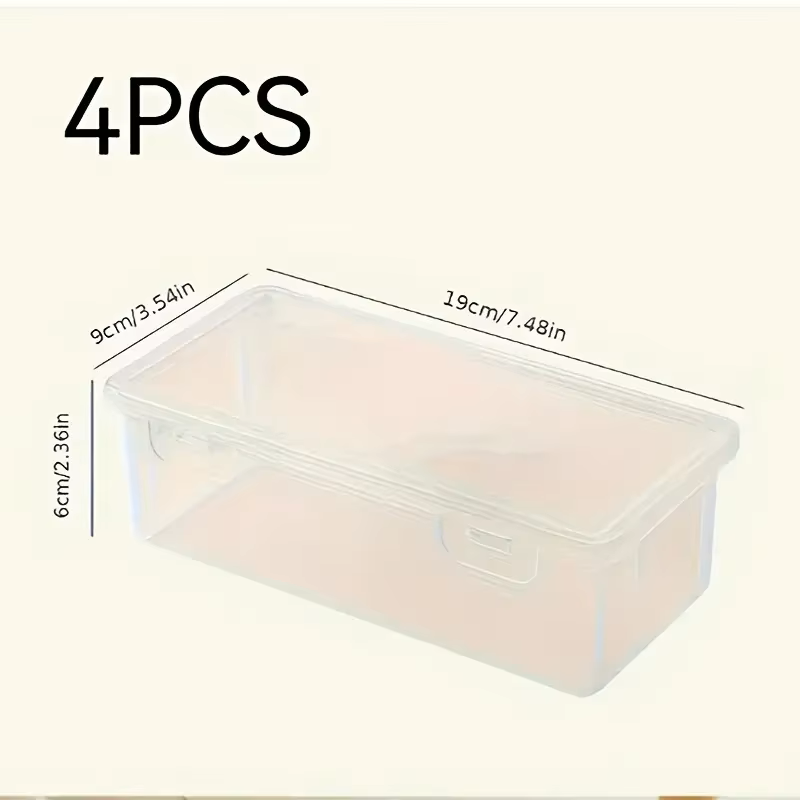 Stationery Office Supply Store - 4 больших прозрачных контейнера из полипропилена