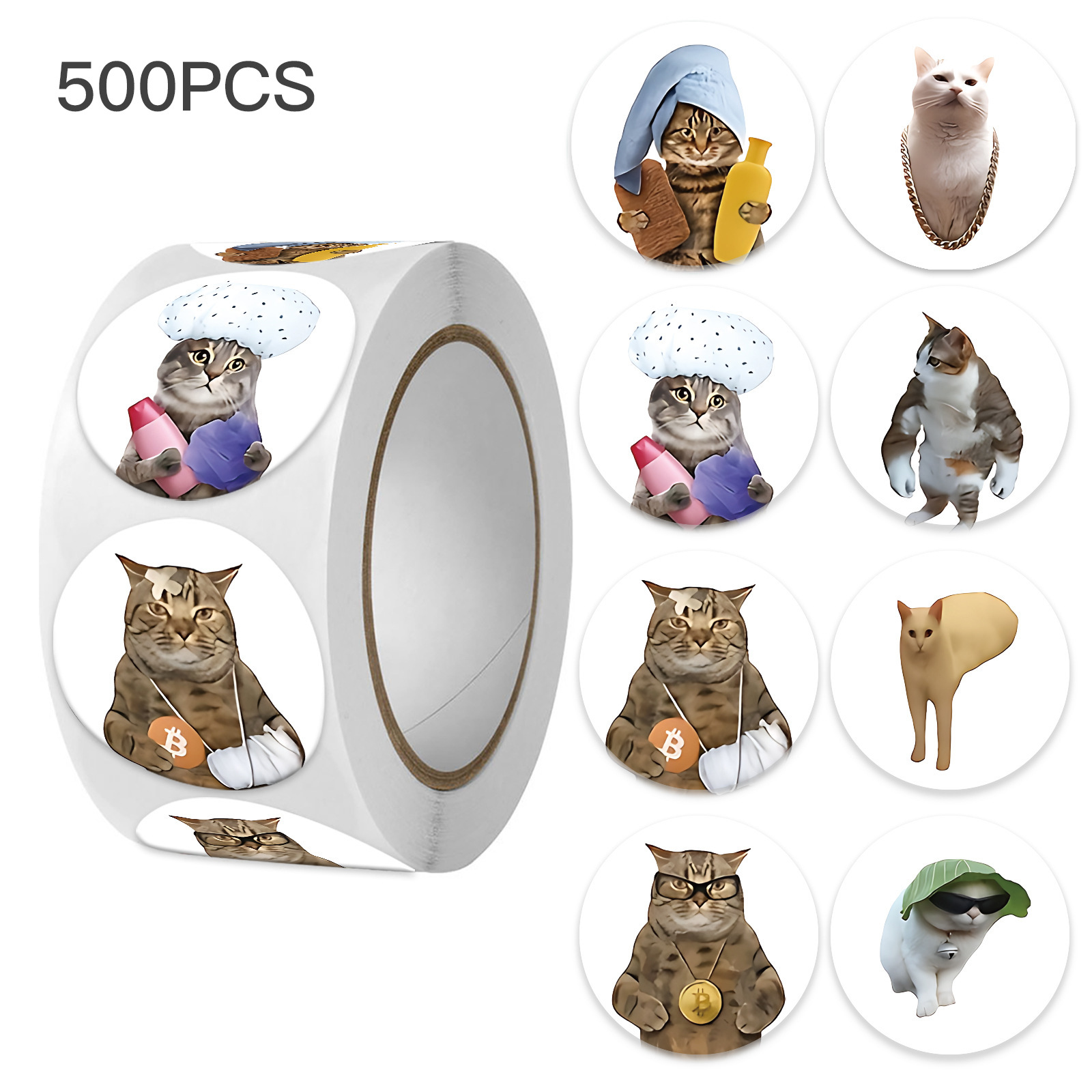 Memo Pad Sticky - 100-500 шт. забавный кот граффити эмоция